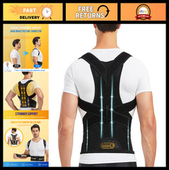 Adjustable Back Brace & Posture Corrector for Men & Women – Spine Support, Pain