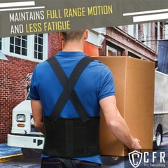 Adjustable Back Brace Lumbar Support Belt with Suspenders Heavy Duty Lift