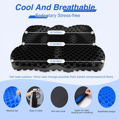 Thicken 19.7In Seat Cushion, Gel Seat Cushion for Long Sitting–Office Chair, Whe