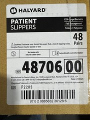 48 Pairs – Halyard 48706, Patient Slippers XXXL/Bariatric, Yellow 48706 3XL