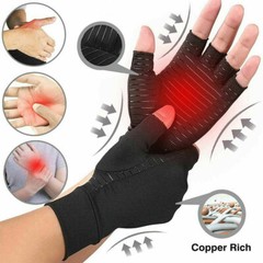 2 Pairs Copper Compression Arthritis Gloves Carpal Tunnel Joint Pain Relief Hand