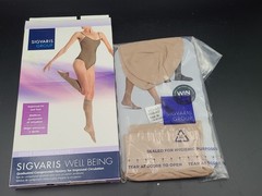 Sigvaris Stockings Knee High 120B AD 15-20 mmHG BEIGE Size MEDIUM