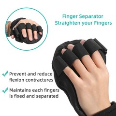 Fanwer Stroke Resting Hand Splint – Night Immobilizer Wrist Finger Large