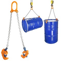 FAHKNS Chain Drum Lifter 2000lbs/1T Oil Barrel Clamp Material 2200lb