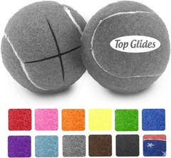 AMP Top Glides Precut Walker Glides Gray Tennis Ball Feet Caps for Walkers 2 Pck