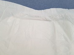 Bambino Bianco Large White Plastic Thick Quilted Adult Diaper Brief 4-Tapes 1pc