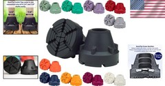 Heavy Duty Black Crutch Tips with Extreme Grip – 2 Pack for 3/4″ – 7/8″ Shafts
