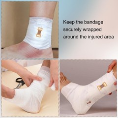 30 Pcs Brown Elastic Bandage Clips, Reusable Bandage Clips with Stretch Metal…