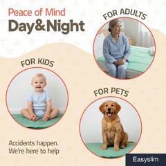 Washable Waterproof Underpads 18×24 Pet Bed Pads 2-Pack Reusable