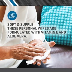 BodyMed Adult Disposable Incontinence Wipes, 48 Wipes/Pack – Pre-Moistened &