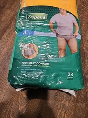 Depend Men’s Fit-Flex Convenience Incontinence Underwear Size Large 28 Count