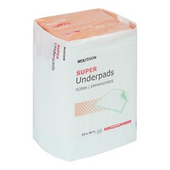 McKesson Super Incontinence Pads (Underpads), Case of 120 – UPMD2336v120
