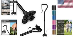 F1 Lightweight Walking Cane for Seniors, Adjustable 31-36 Inches with EVA Handle