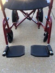Medline MDS808200F3R 19in. Ultralight Transport Wheelchair – Red