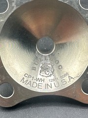 Prosthetic component adapter part. Bulldog prosthetic 4 hole pyramid