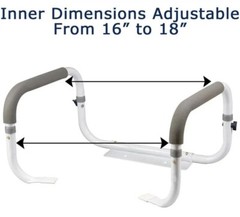 NEW Glacier Bay Toilet Support Rail Adjustable Grab Bar