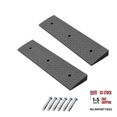 Heavy Duty Rubber Curb Ramps, 2“ Rise, 2 Pack, 11000 LBS Capacity, 2″ H