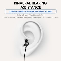 Type-C Rechargeable Neckband Hearing Aids for Seniors 2 in 1 Bluetooth Amplifier