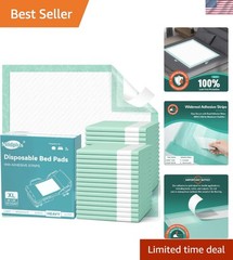 Extra Large Disposable Bed Pads 30“x36“ – Soft, Breathable, & Adhesive Backing