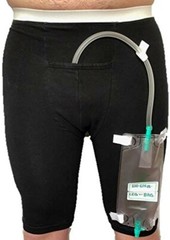 Urine Bag Underwear Incontinence Catheter Leg Bag. Black 1X NEW Made in USA