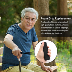 Cane Hand Grips Foam Replacement Set of 4 for Offset Canes Safety Comfort