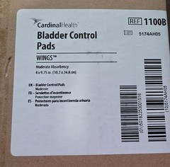 Cardinal Health Bladder Control Pads Wings 4″ x 975″ CA of 132
