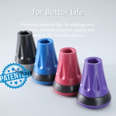 Rehand Cane Tips, Purple All Terrain Tip for 0.75 Inch (Pack of 2),