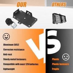 Small Battery Tray with Adjustable Strap – Fits 12V-6V / 6AH 7AH 8AH 9AH 12AH