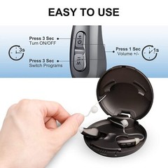 Rechargeable Hearing Aids Noise Reduction BTE Digital Hearing Amplifier USA