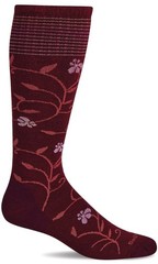Sockwell Women’s Full Sun Compression Socks NWT S/M Burgundy Wide Calf Fit NEW