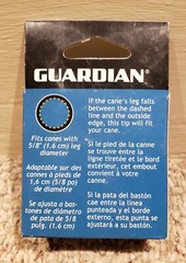 Guardian Quad Cane Tips 5/8″ (1.6 cm) Metal Reinforced 4 Count, Gray, 2172