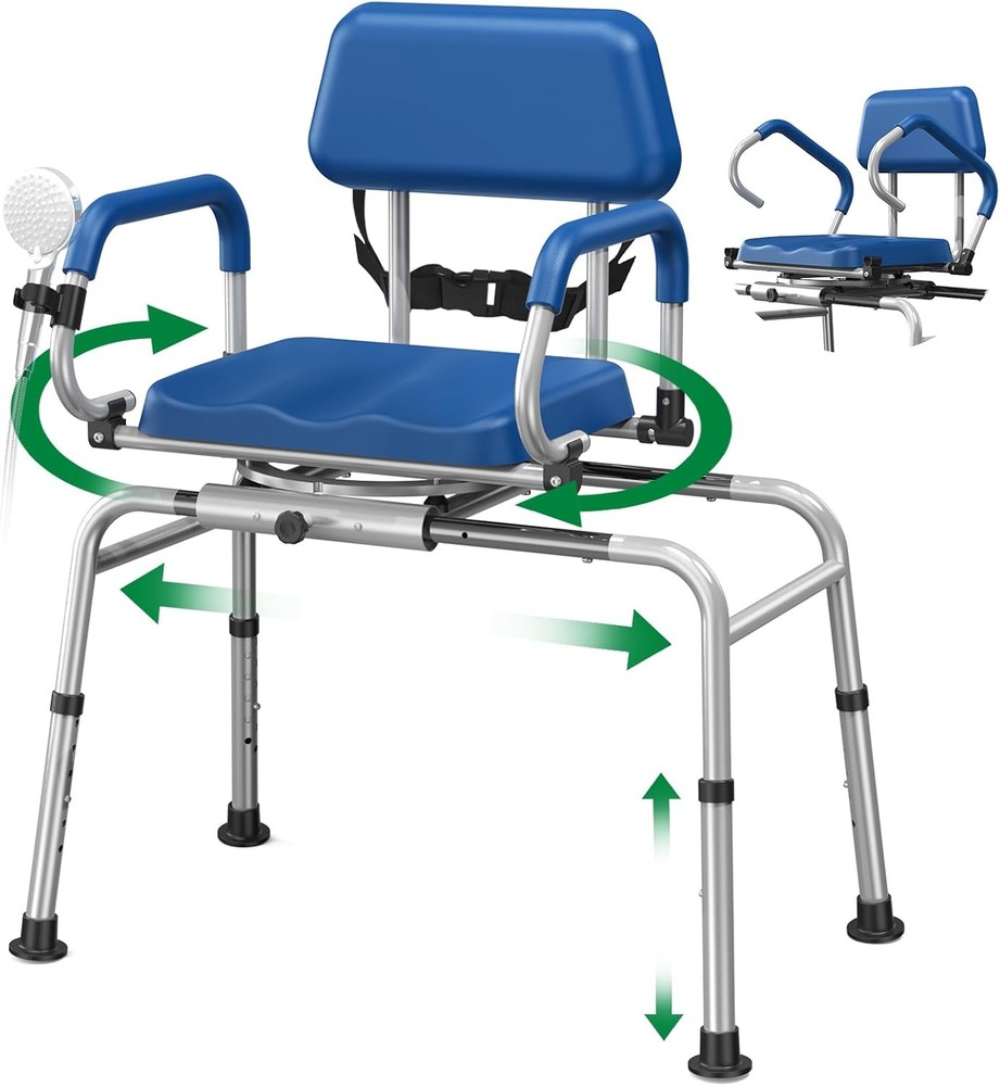 Loyoda Sliding Shower Chair Tub Transfer Bench Swivel