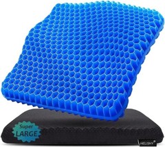 Relaxing Gel Seat Cushion for Back, Coccyx & Sciatica Pain Relief – Jumbo Size