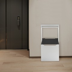 Wall Mounted Folding Shower Bench Aluminum Alloy Silver Rectangular