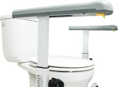Toilet Safety Rails, Heavy Duty with Handles, Adjustable Height 330lb