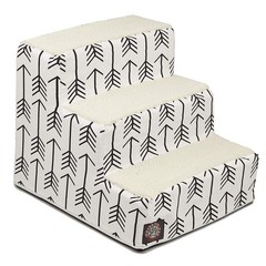 Majestic Pet 3 Step Portable Dog Stairs For Small Dogs To Get On Bed Supports