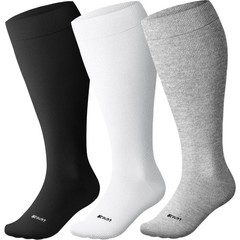 Blicount Cotton Plus Size Compression XX-Large, 3 Pairs-black&white&grey