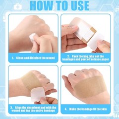 Sinmoe 600 Pcs Large Bandages Bulk Big Flexible Adhesive Wound Care…
