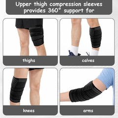 2 Pcs Hamstring Compression Wrap for Legs, Adjustable Compression Wrap, Brace…