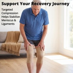 Knee Compression Sleeves, 1 Pair, Can Be Worn Under Pants, 20-30mmHg Strong S…