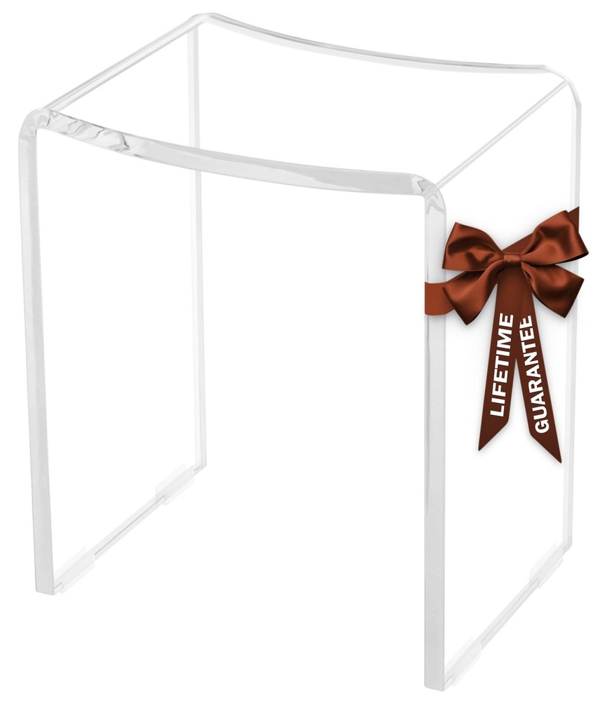 Acrylic Shower Bench for Inside Shower Stool – Non Slip – 300 lbs – 17″ H – I…