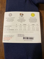 NWT Comrad Allies Blue Compression Socks Ankle Height Men’s XL 13-15 Comfort