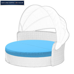 Cethytirko Outdoor Daybed Cushion Cover – 66″ Replacement 66 inches, Blue