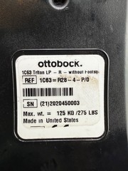 ottobock Otto Bock 1C63 Triton LP prosthetic foot, right, size 28cm, category 4