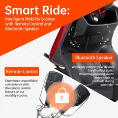 Heavy-Duty 4 Wheel Mobility Scooter 36 Miles 2 Steater 1000W for Senior Adults