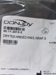 donjoy drytex hinged knee brace S