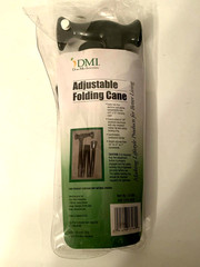 New Never Used DMI Folding Adjustable Walking Cane In Original Package Black