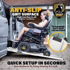 6FT Portable Wheelchair Ramp, Adjustable Aluminum Ramps for Wheelchairs 1200LB