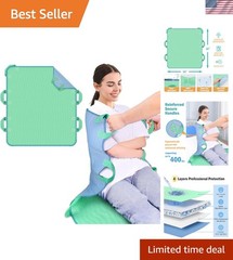 34″x36″ Easy Transfer Bed Pad with Ergonomic Handles – Ideal for Caregivers