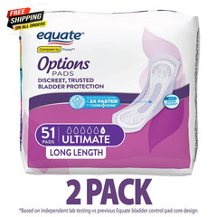 Options Women’S Incontinence Pads, Ultimate Absorbency, Unscented (102 Count)👌